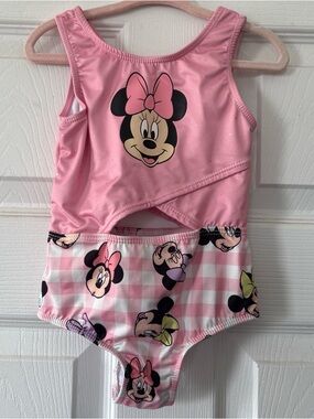 Disney Pink Minnie Mouse Girls One-Piece Swimwear Size 2T